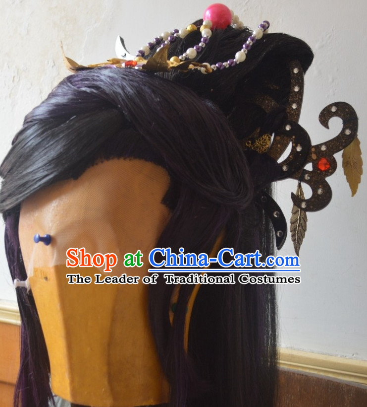 Ancient Chinese Empress Queen Princess Long Wigs Wigs Afro Wigs Hair Extensions Cheap Chinese Wigs Toupee Women Men Way Hair Full Lace Brazilian Front Wig Weave online