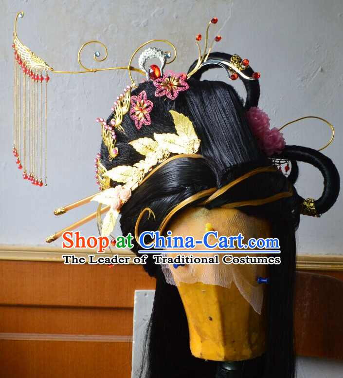 Ancient Chinese Empress Queen Princess Long Wigs Wigs Afro Wigs Hair Extensions Cheap Chinese Wigs Toupee Women Men Way Hair Full Lace Brazilian Front Wig Weave online