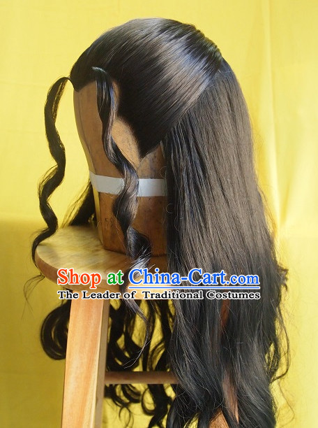 Ancient Chinese Style Full Wigs Hair Extensions Toupee Lace Front Wigs Remy Hair Sisters for Kids Men Women Hair Pieces Weave Hair Wig