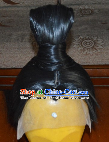 Ancient Chinese Japanese Korean Asian Long Wigs Cosplay Wig Performance Hair Extensions Real Wigs Toupee Full Lace Front Weave Pieces and Accessories for Men