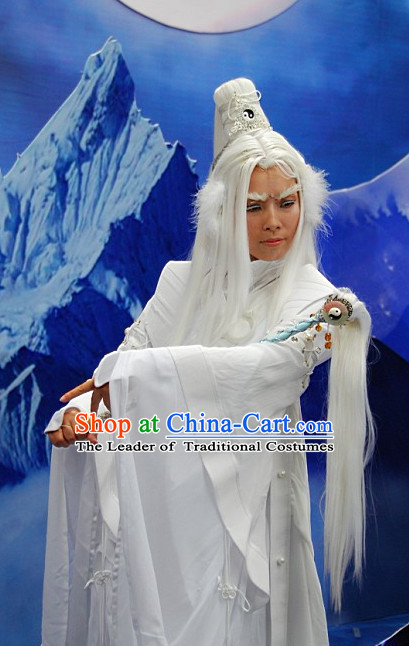 Ancient Chinese Japanese Korean Asian Prince Long Wigs Cosplay Wig Hair Extensions Toupee Full Lace Front Weave Pieces for Men