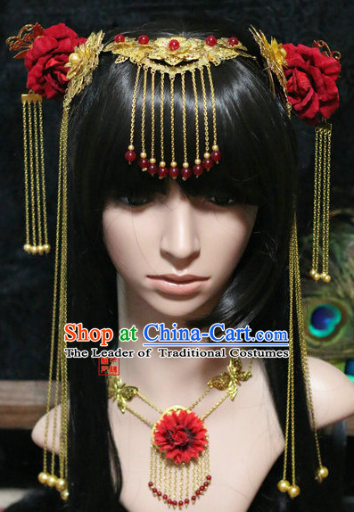 Ancient Chinese Japanese Korean Asian Princess Fairy Long Wigs Cosplay Wig Hair Extensions Toupee Full Lace Front Weave Pieces for Women