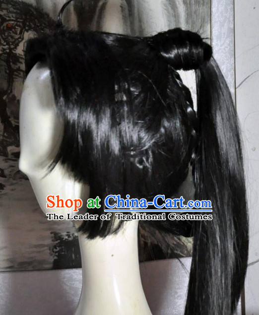 Chinese Long Wig Hair Extensions Real Wigs Toupee Full Lace Front Wigs Weave Pieces for Men