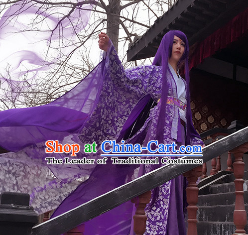 Traditional Chinese Queen Costume and Headwear Complete Set for Women