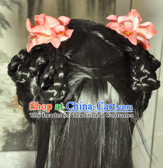 Chinese Long Wig Hair Extensions Wigs Toupee Full Lace Front Wigs Weave Pieces Real