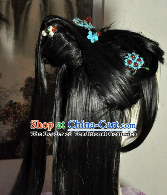 Chinese Long Wig Hair Extensions Wigs Toupee Full Lace Front Wigs Weave Pieces Real