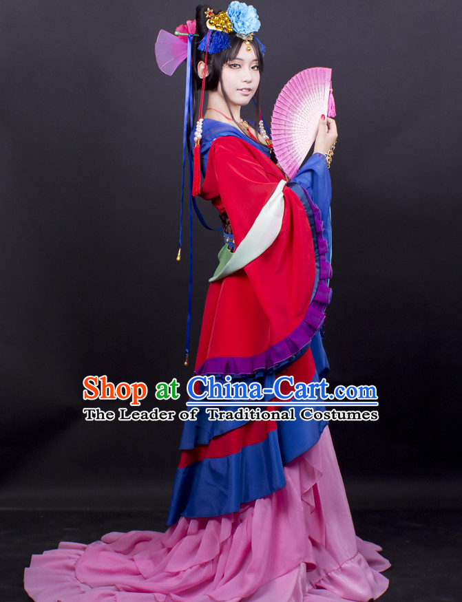 Chinese Classical Fairy Costume Garment Dress Costumes Dress Adults Cosplay Japanese Korean Asian King Clothing for Women