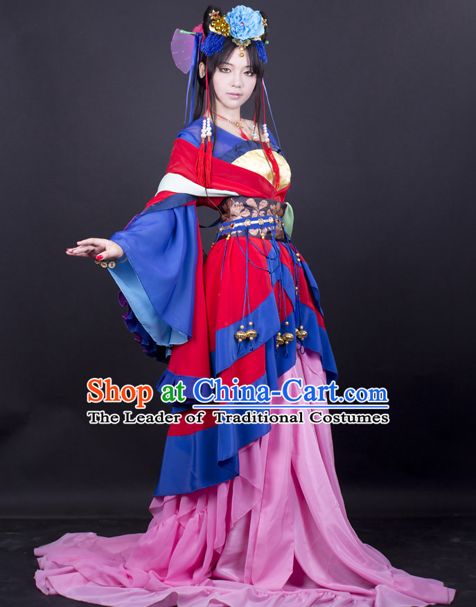 Chinese Classic Hanfu Garment Dress Costumes Japanese Korean Asian King Clothing Costume Dress Adults Cosplay