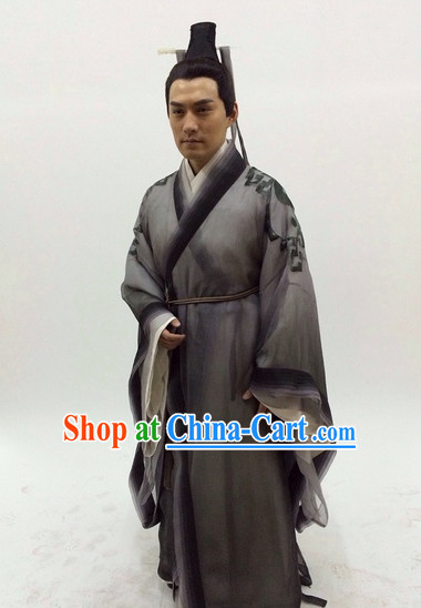 Chinese Traditional Swordsman Clothes Complete Set