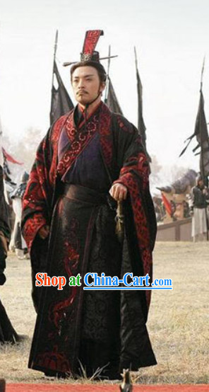 Qin Dynasty Qin Chao Chinese Costume Qin Shi Huang Film Costumes for Men