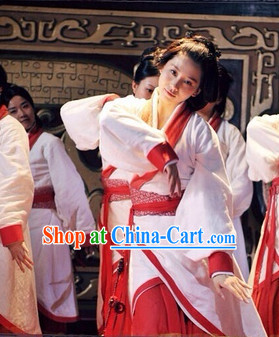 Chinese Classical Dancing Female Costume Complete Set