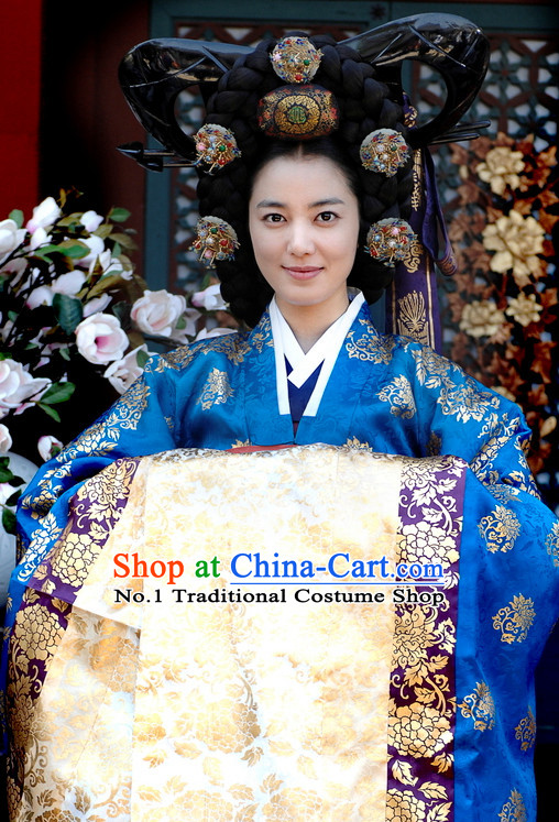 Korean National Princess Clothing Wig and Hair Jewelry Complete Set