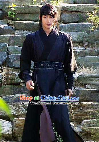 Black South Korean Male Warrior Costumes Korean Warrior Dress