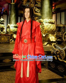Asian Red Wedding Outfit Dresses for Bridal Men