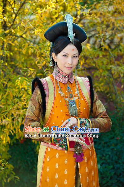 Asian Imperial Empress Clothing and Hair Jewelry Complete Set
