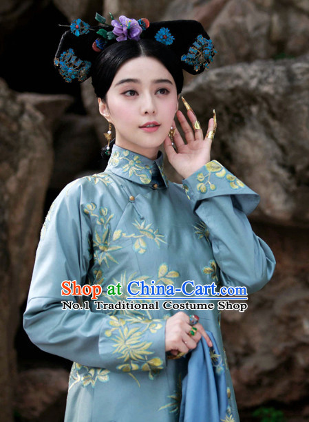 Qing Dynasty Royal Family Lady Clothing Complete Set for Women