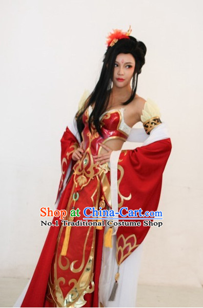 Asian Sexy Quween Costumes and Headwear Complete Set