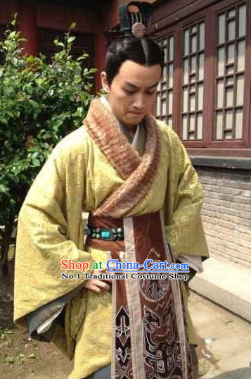Asian Emperor Costumes and Coronet Complete Set