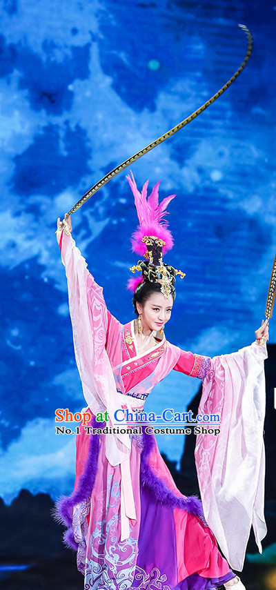 Diao Chan China Beauty Traditional Chinese Costumes and Hair Accessories