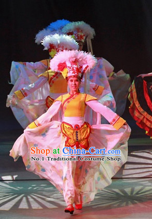 China Yunnan Lijiang Stage Costumes and Feather Hat