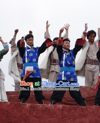 Chinese Tibetan Ethnic Men's Clothes