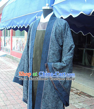 Chinese Blue Hanfu Stage Costumes