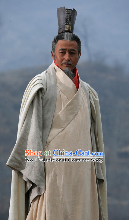 Chinese Chancellor TV Play Hero Costumes and Hat