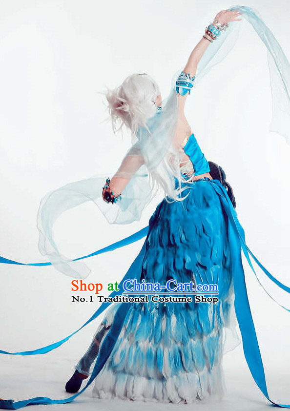 Asian Blue Eudemon Sexy Costumes for Women