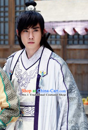 China Ancient Youth Hero Clothes and Headwear for Men