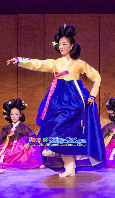 Korean Traditional Hanbok Stage Dance Costumes for Women