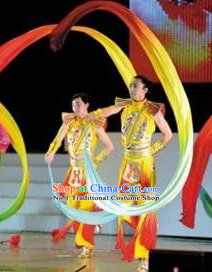 Chinese Traditional Ribbon Dance Costumes for Men
