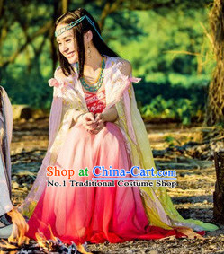 Chinese Lengend of the Ancient Sword Fairy Cosplay Costumes and Hair Jewelry