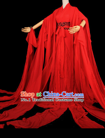 Asian Red Fairy Costumes Complete Set