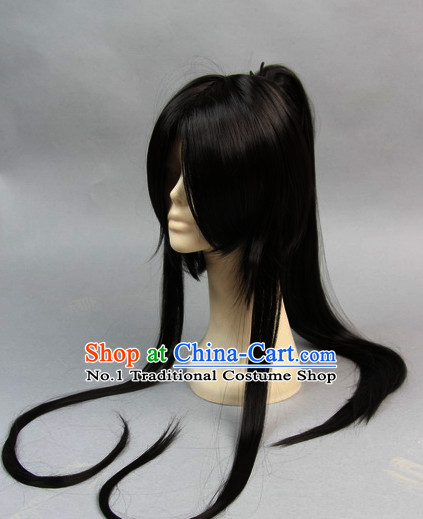 Chinese Traditional Black Hair Pieces for Men
