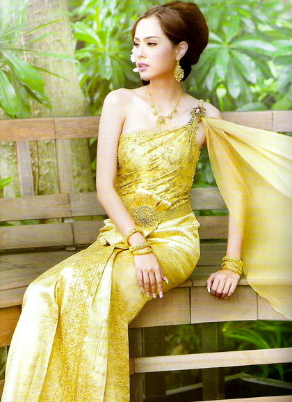 Thai Traditional Dress Formal Thai Traditional National Costumes for Women