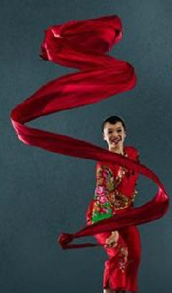 Pure Silk China Red Professional Dance Ribbon