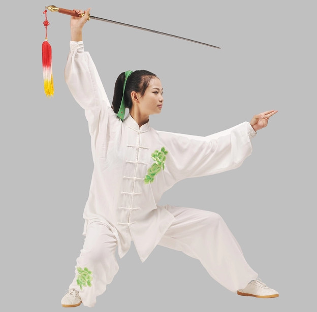 Top Kung Fu Sword Performance and Competition Uniform Complete Set