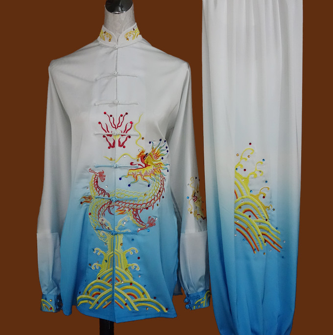 Kung Fu Dragon Embroidered Uniforms Training Kung Fu Costume Kung Fu Class