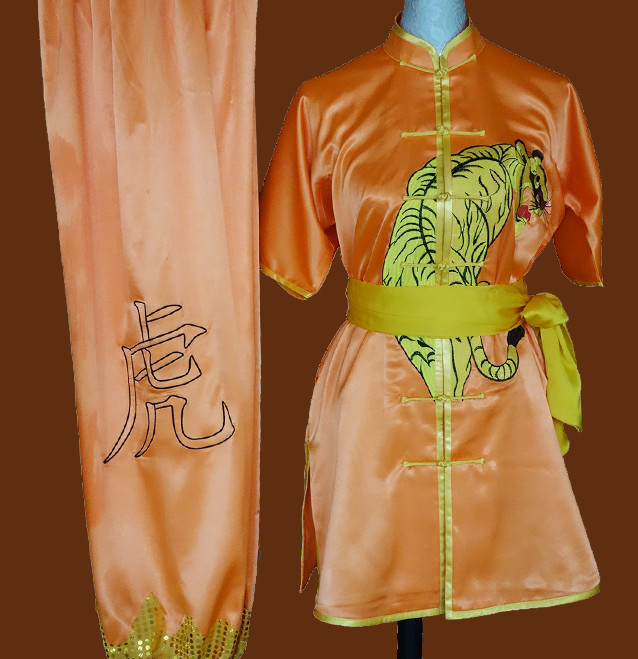 Tradtiional Martial Arts Tiger Embroidery Championshiop Winner Suit
