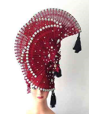 Profesional Stage Performance Fan Shape Hat