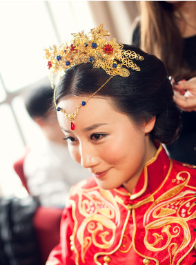 Chinese Traditional Handmade Bridal Hair Accessories Set
