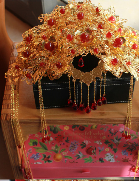 Chinese Traditional Handmade Bridal Phoenix Crown