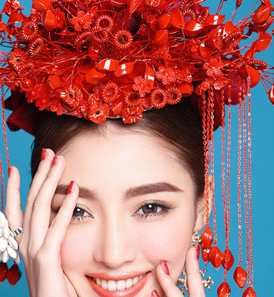 Chinese Bridal Wedding Hair Accessories Hat