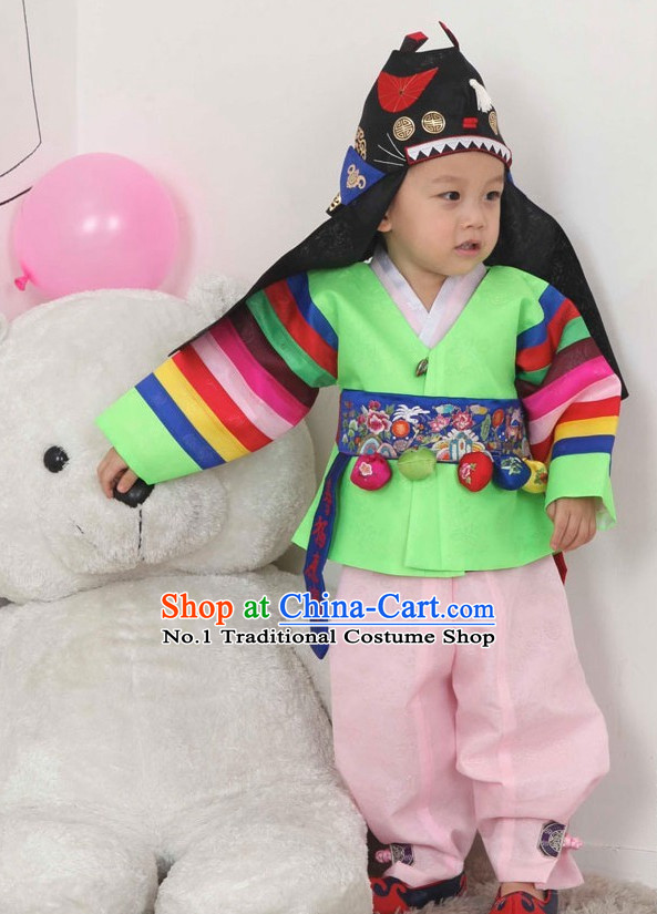 Korean Traditional Ceremonial Cloth of Prince Birthday Ceremonial Hanbok for Kids