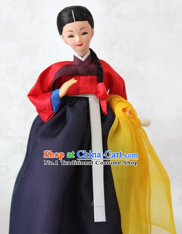 Korean Handmade Hwang Jin Yi Character Silk Figurine