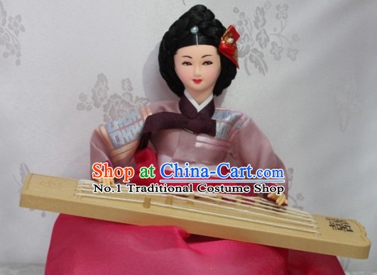 Korean Handmade Hwang Jin Yi Historical Character Silk Figurine