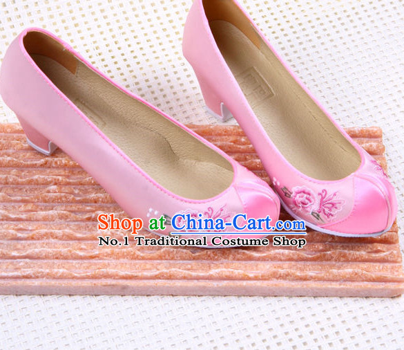 Traditional Korean Pink Wedding online Shoes for Women