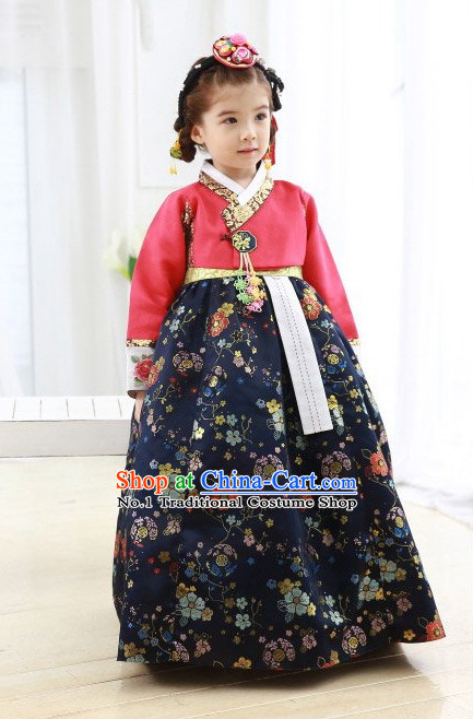 Top Korean Traditional Custom Made Birthday Hanbok Complete Set for Girls