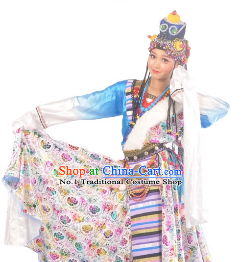 China Tibetan Girls Dancewear Dance Costumes Complete Set for Women