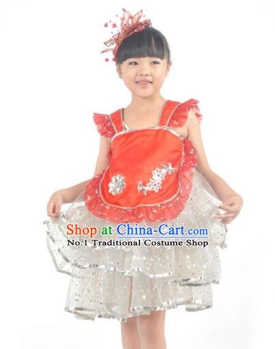 China Kids Dance Costumes Ballerina Costume Burlesque Costumes Salsa Costumes